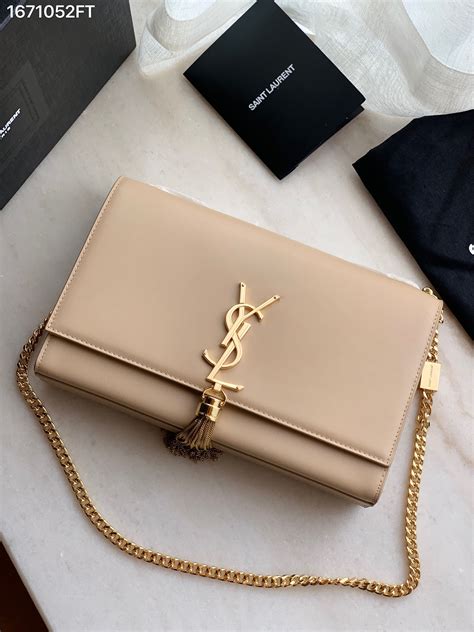 cream ysl shoulder bag|YSL shoulder bag with tassel.